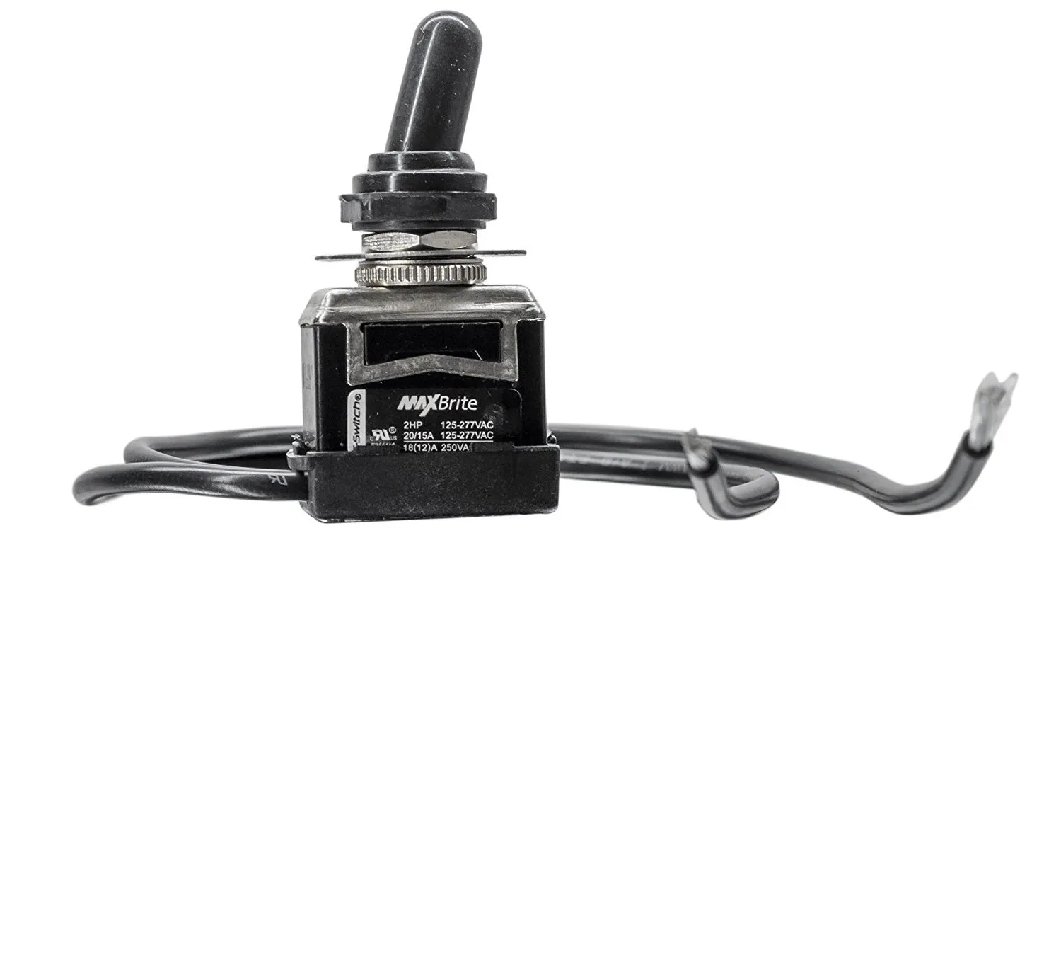 10 PCS Heavy Duty Toggle Switch 20/15A 125/277V, 2 HP with Waterproof Rubber Boot UL cUL Certified