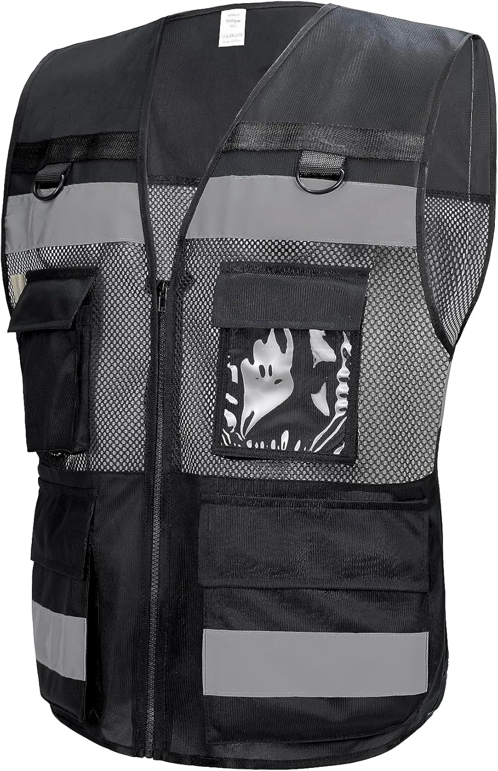10 Pockets Class 2 High Visible Reflective Safety Vest Breathable and Mesh Lining Workwear (M-2XL, Yellow Black)