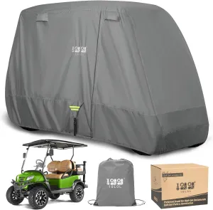 10L0L Heavy Duty Golf Cart Cover for 2/4 Passengers EZGO, Club Car and Yamaha, All Weather Outdoor Protection Weatherproof