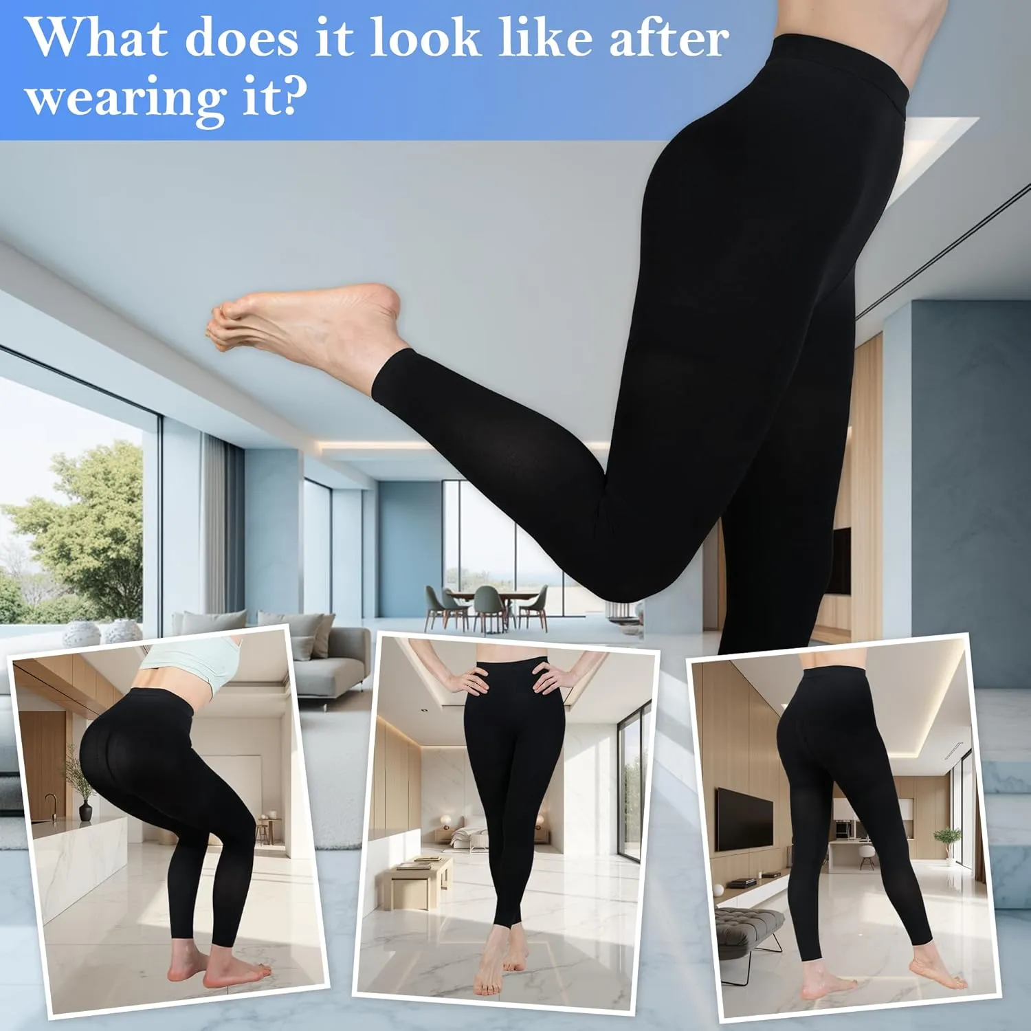 20-30mmHg Medical Compression Pantyhose, Women Compression Stockings & Leggings, Opaque Footless High Waist Opaque Compression Tights for Varicose Veins, Graduated Support Hose for Doctor