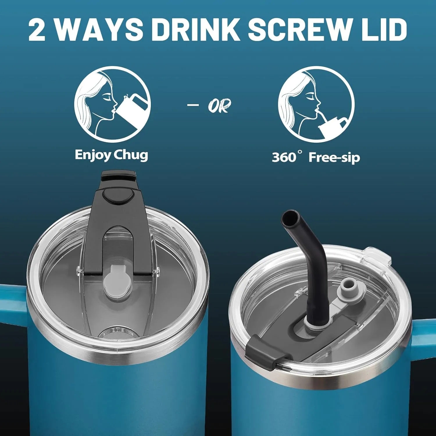 40oz Tumbler with Handle and Straw Lid - Insulated Water Bottle Keep Cold-34H, Stainless Steel Hydro Cup Travel Flask with Dust-proof Cap, Rubber Base, Coffee Mug for Men Women