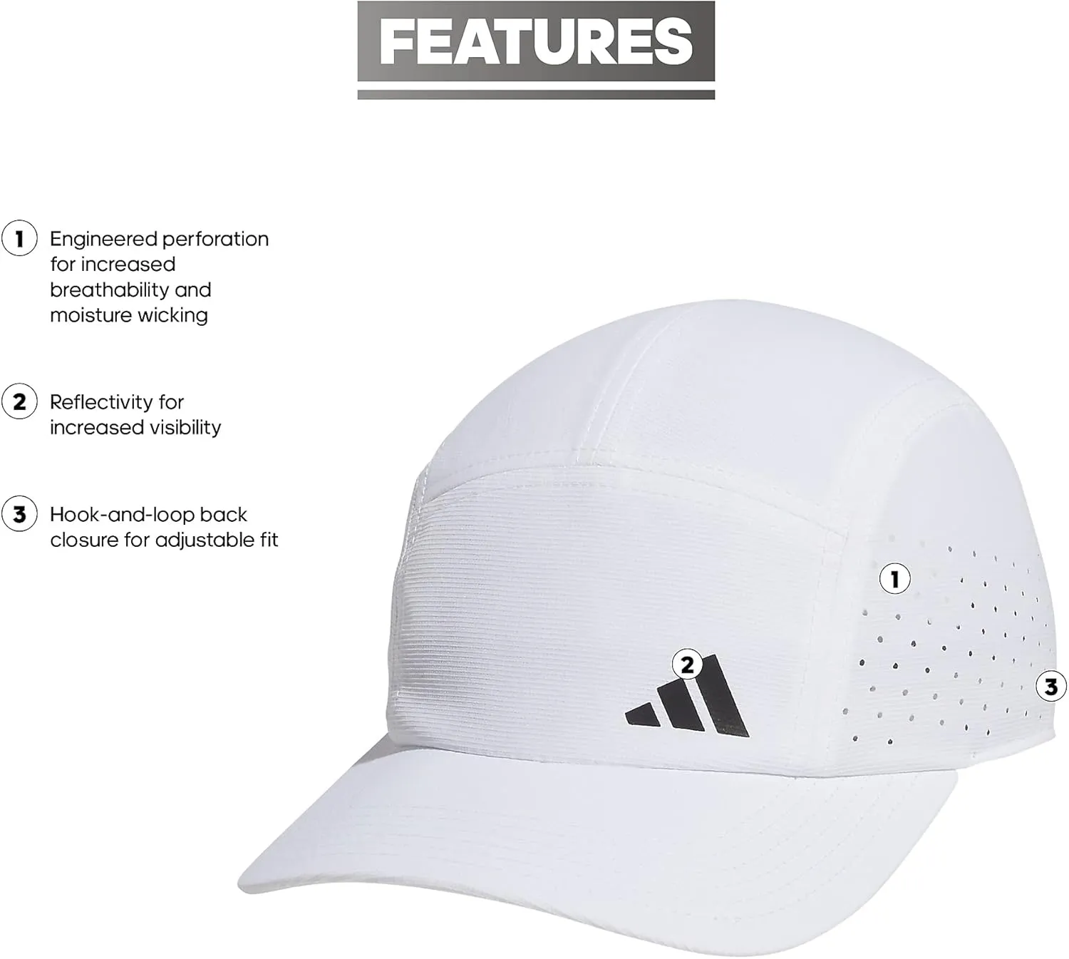 adidas Men's Superlite Trainer 3 Performance Relaxed Fit Adjustable Running and Training Hat