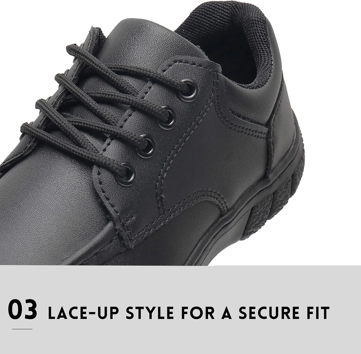 Ahannie Boys Soft School Uniform Shoes, Kids Comfort Oxford Dress Shoe(Toddler/Little Kid/Big Kid)