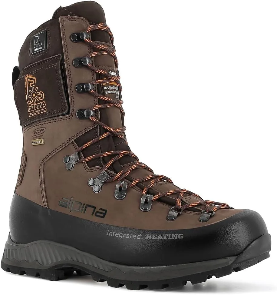 Alpina HUNTER Heated Boots | High Hunting Shoes with Integrated Heating | Leather with Sympatex Breathable Membrane | Vibram | Made in Europe
