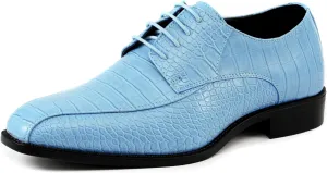 Amali Harvey Fashion Mens Dress Exotic Shoes Croco Lace up Oxford Formal Shoe for Men