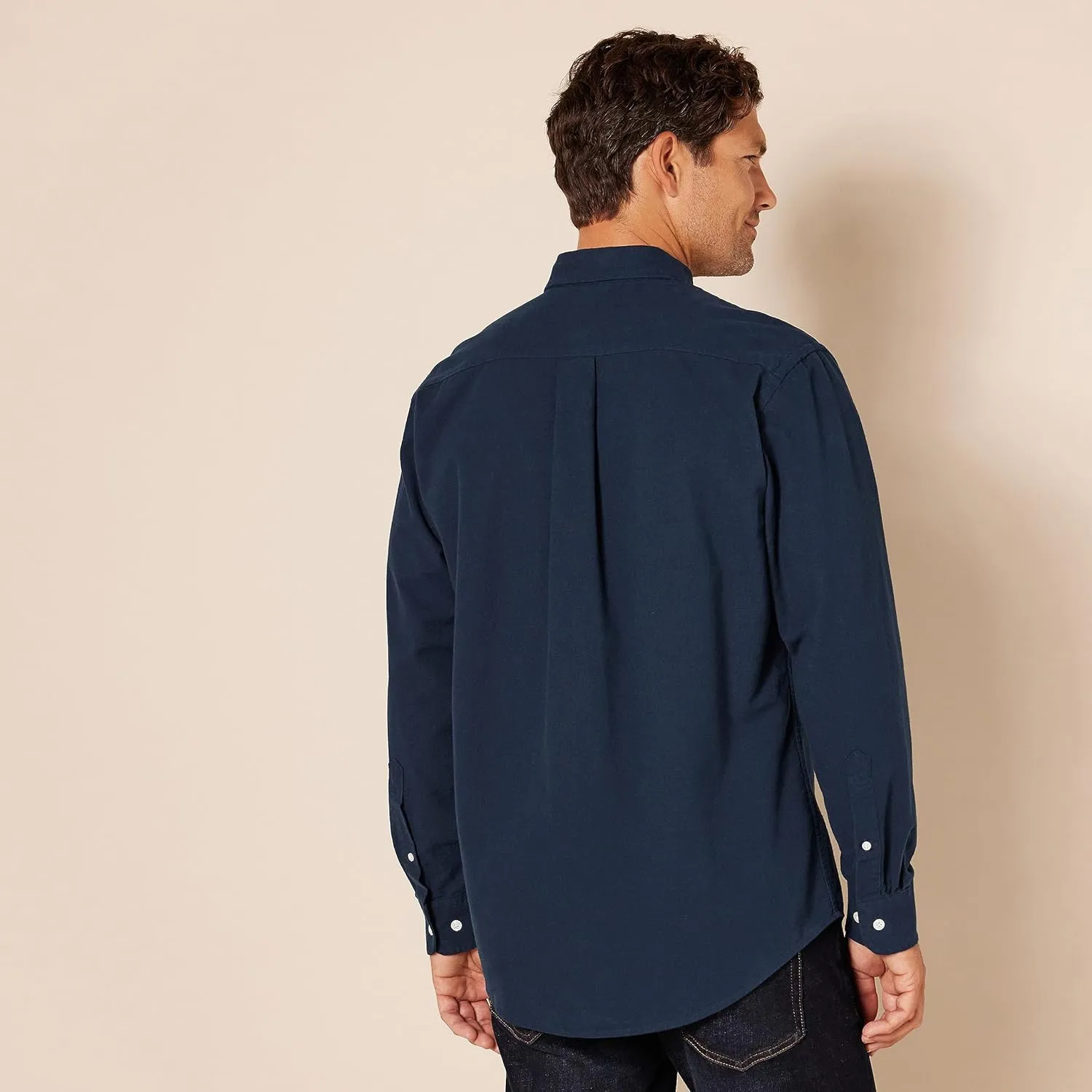 Amazon Essentials Men's Long Sleeve Shirts Casual - Regular-Fit Pocket Oxford