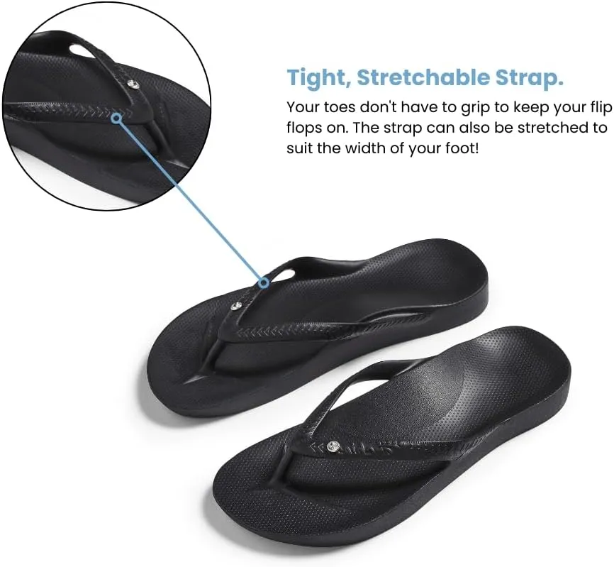 Archies Arch Support Flip Flops for Men & Women – Orthotic Sandals for Plantar Fasciitis Relief – Lightweight, Cushioning, Shock-Absorbing Thong Sandals for Walking, Foot Pain & All-Day Comfort