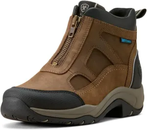 ARIAT Women's Terrain Zip Waterproof Boot, Palm Brown, 8
