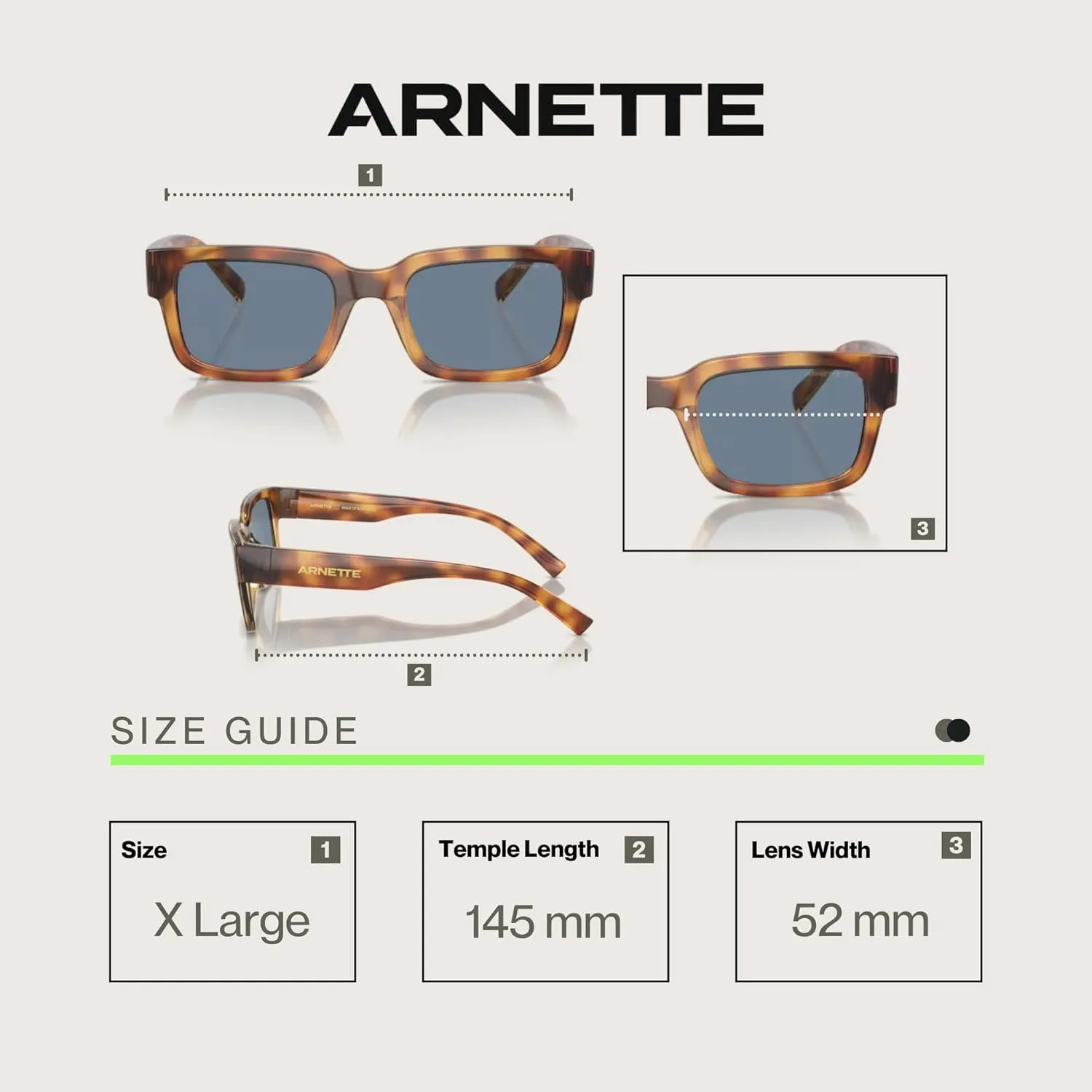 ARNETTE Big Flip AN4343 Rectangle Sunglasses for Men   BUNDLE WIth Designer iWear Complimentary Eyewear Kit
