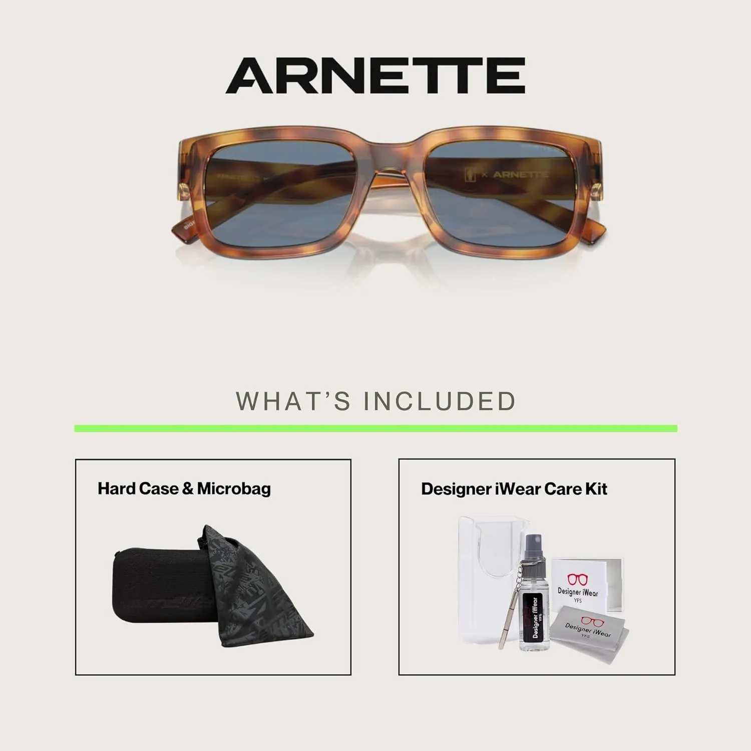 ARNETTE Big Flip AN4343 Rectangle Sunglasses for Men   BUNDLE WIth Designer iWear Complimentary Eyewear Kit