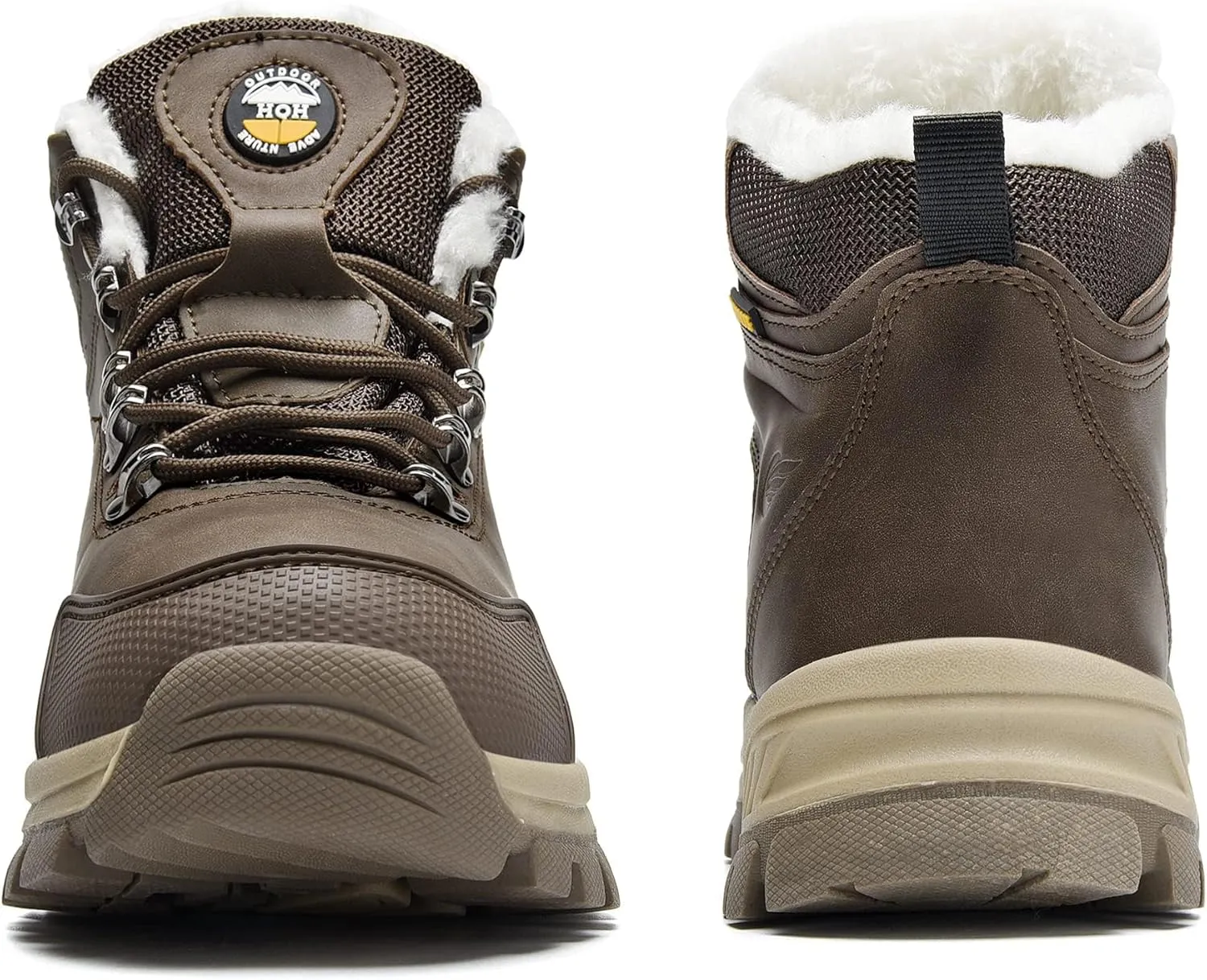 Artlea Winter Snow Boots For Women Mens Hiking Mid Calf Waterproof Outdoor Boots