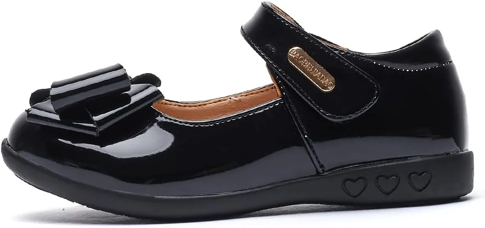 baobeijiadao Mary Jane Shoes School Uniform Oxford Shoes Black with Bowknot for Girls (Toddler/Little Kid/Big Kid)