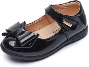 baobeijiadao Mary Jane Shoes School Uniform Oxford Shoes Black with Bowknot for Girls (Toddler/Little Kid/Big Kid)