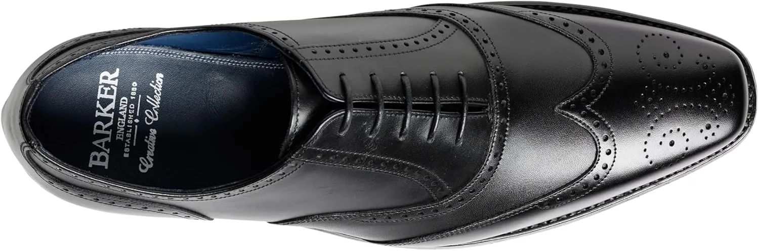 BARKER Johnny Men's Handmade Leather Brogue Oxford Shoes – Goodyear Welted, Full Leather Sole & Lining, Premium Formal Dress Shoes for Business & Weddings
