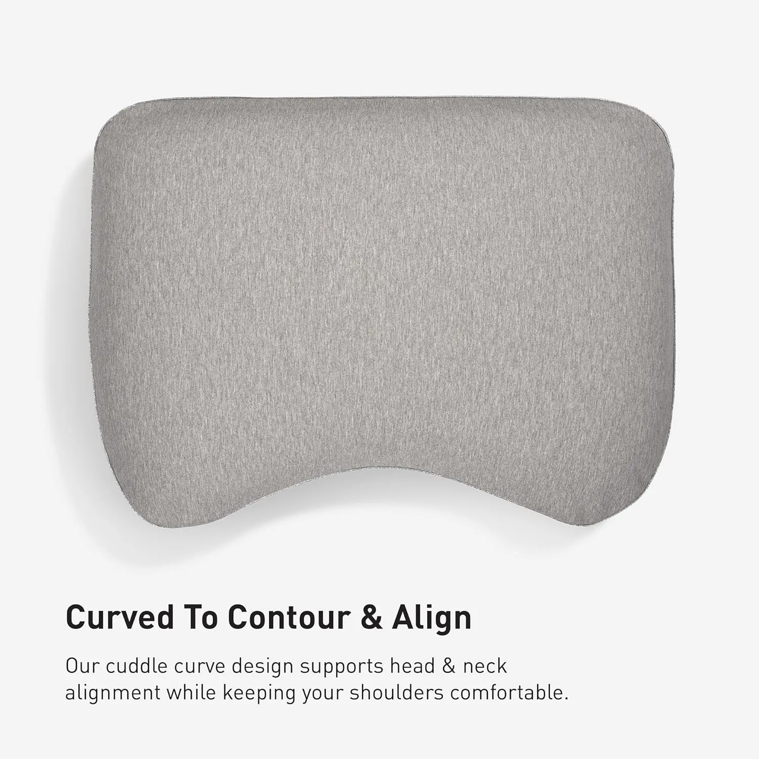 Bedgear Flow Cuddle Curve Pillow - Size 1.0 - Breathable Side Sleeper Pillow - Hybrid Design Bed Pillow - Hypoallergenic and Removable Cover - 20" W x 26" L x 5.25" H