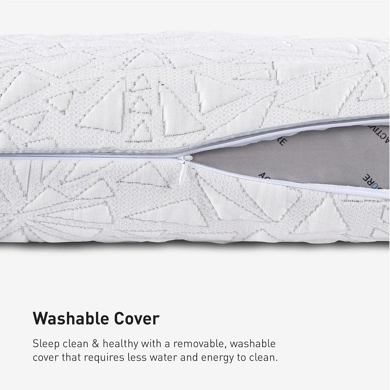 Bedgear Storm Performance Pillow – 0.0 - Cooling Bed Pillow for Hot Sleepers - Medium Firmness Pillow for All Sleep Positions, Washable & Removable Cover - 20" W x 26" L x 4.75" H