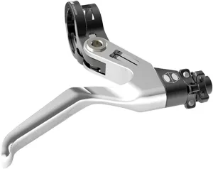 Box One Genius BMX Brake Lever with Clamp Three Cold Forged V-Point Reversible Flip Bicycle Brake Levers Adjustable Reach for Precision Control, Anodized with Laser-Etched Graphics Finish