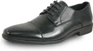 bravo! Men Dress Shoe King Classic Lace-up Oxford Plain or Cap Toe or Wingtip Leather Sock Medium and Wide Width Size from 6 to 18 Black Brown Cognac Blue Purple Red