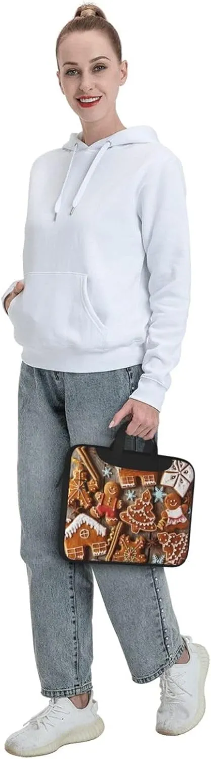 bread cookies Print Laptop Bag Laptop Case Shoulder Laptop Bag with Padded Protection Spacious Pockets