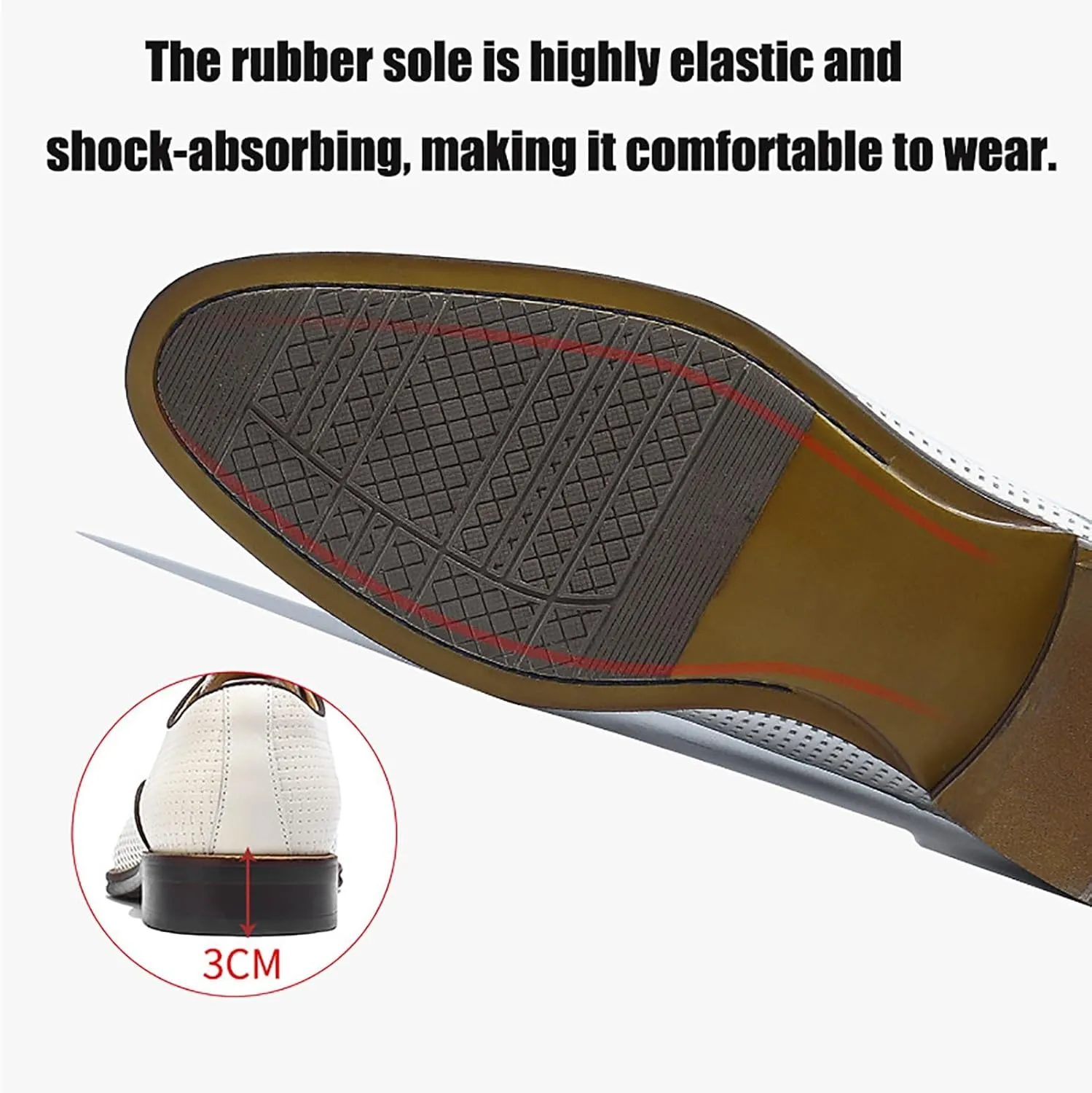Breathable Business Casual Dress Shoes for Men Premium Cowhide Office Wear with Cushioned Comfort for Weddings, Parties and Professional Attire