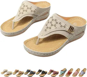 Breathable Mesh Sports Sandals With Non-Slip Sole, Women’s Thick-Soled Flip-Flops, Wedge Heel Slippers