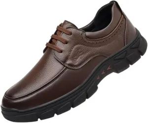 Brogue Business Lace-up Wedding Shoes Platform Oxfords Breathable Comfy Non Slip Rubber Sole Leather