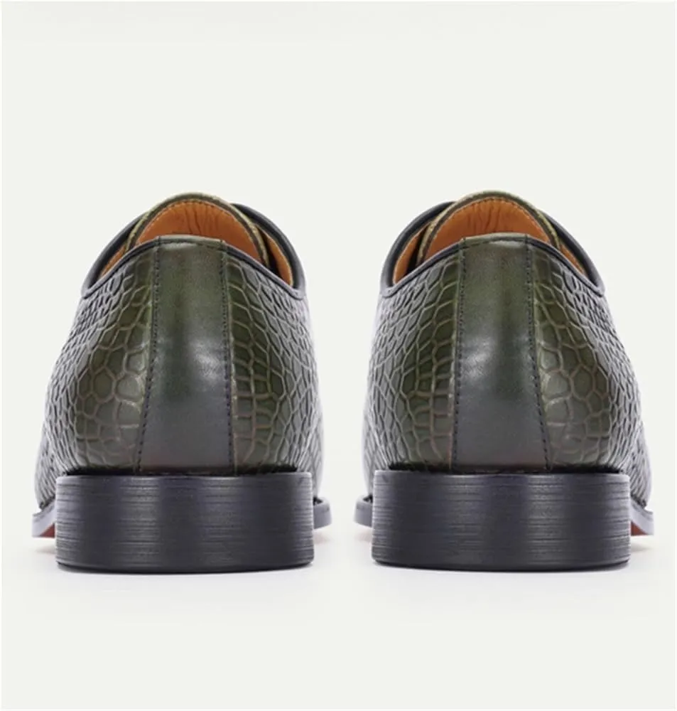 Brogue Dress Shoes Men's Patent Leather Lace Up Cap Toe Oxfords Business Casual Modern Work Wedding Shoes