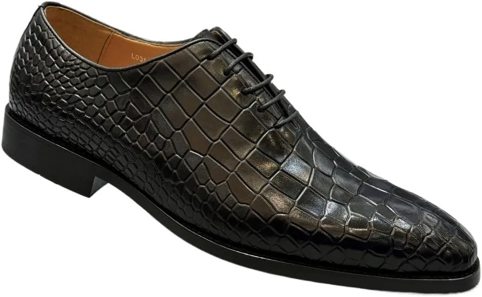 Brogue Dress Shoes Men's Patent Leather Lace Up Cap Toe Oxfords Business Casual Modern Work Wedding Shoes