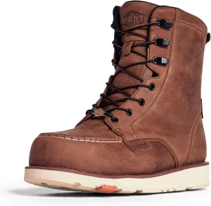 BRUNT The Marin (Soft Toe) - 8" Waterproof Moc Toe Work Boot - Electrical Hazard Rated - Slip   Oil Resistant - Adjustable Width System