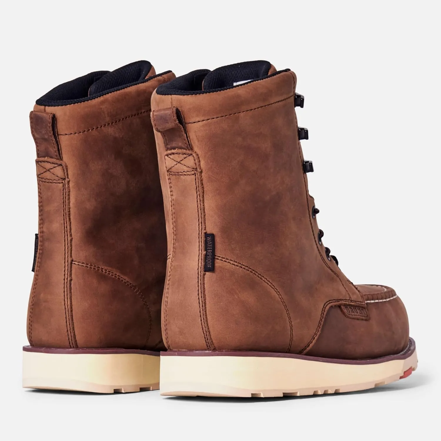 BRUNT The Marin (Soft Toe) - 8" Waterproof Moc Toe Work Boot - Electrical Hazard Rated - Slip   Oil Resistant - Adjustable Width System