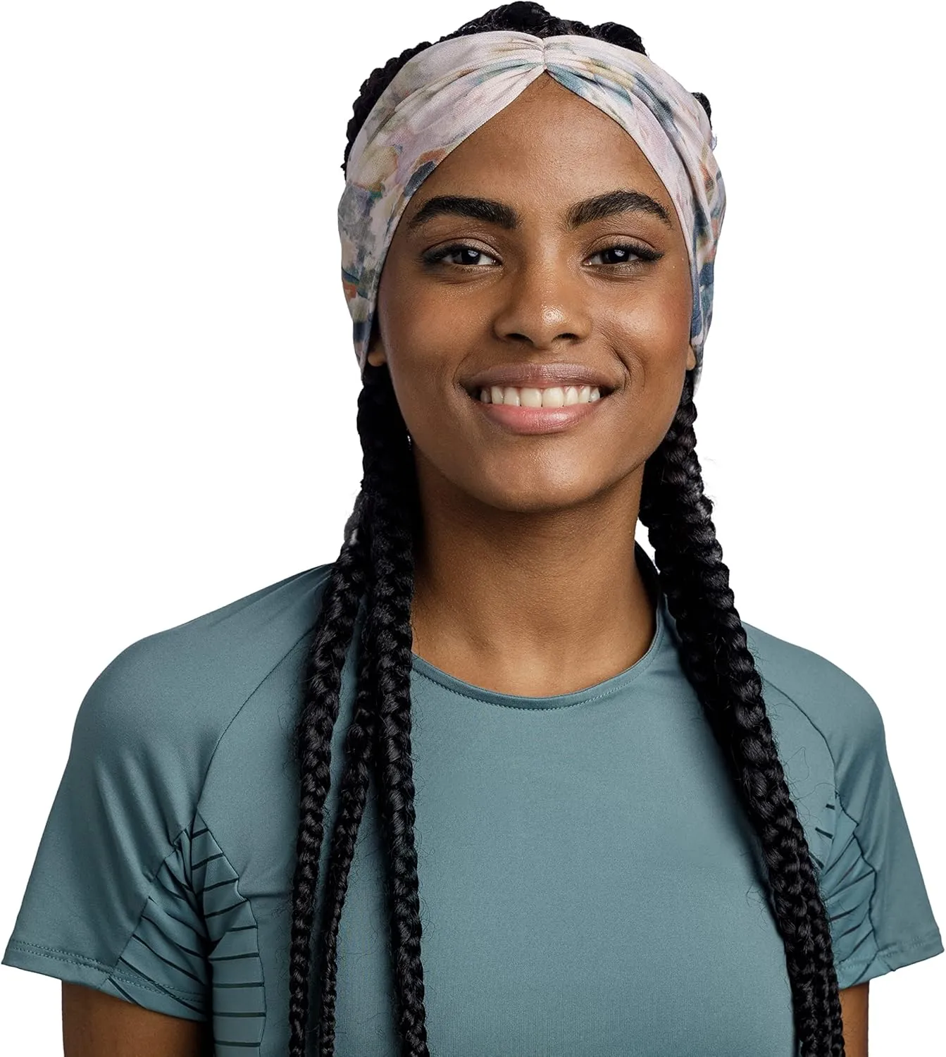BUFF CoolNet UV Ellipse Headband, UPF50 Sun Protection, Breathable, Cooling HairWrap, Versatile, Quickdry Bandana, Adult Size
