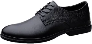 Business Work Soft Wedding Shoes Anti-Slip Block Heel Formal Oxfords Patent Leather Lace Up