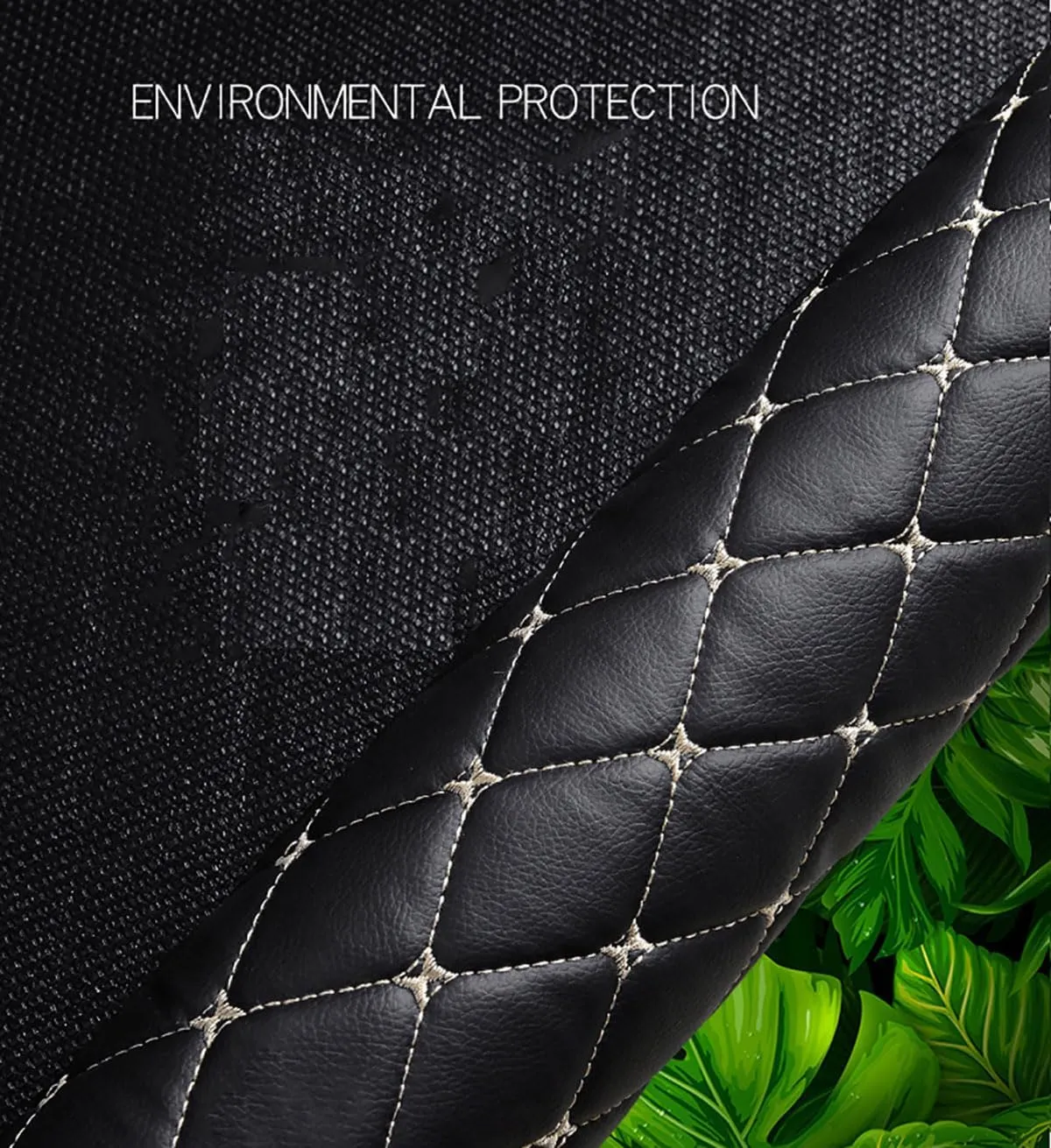 Car Leather Cargo Liners for Genesis GV70 EV Pure Electric 2023 2024, Full Coverage Rear Trunk Liner Mats Waterproof Anti-Scratch Protector Pad,Brown