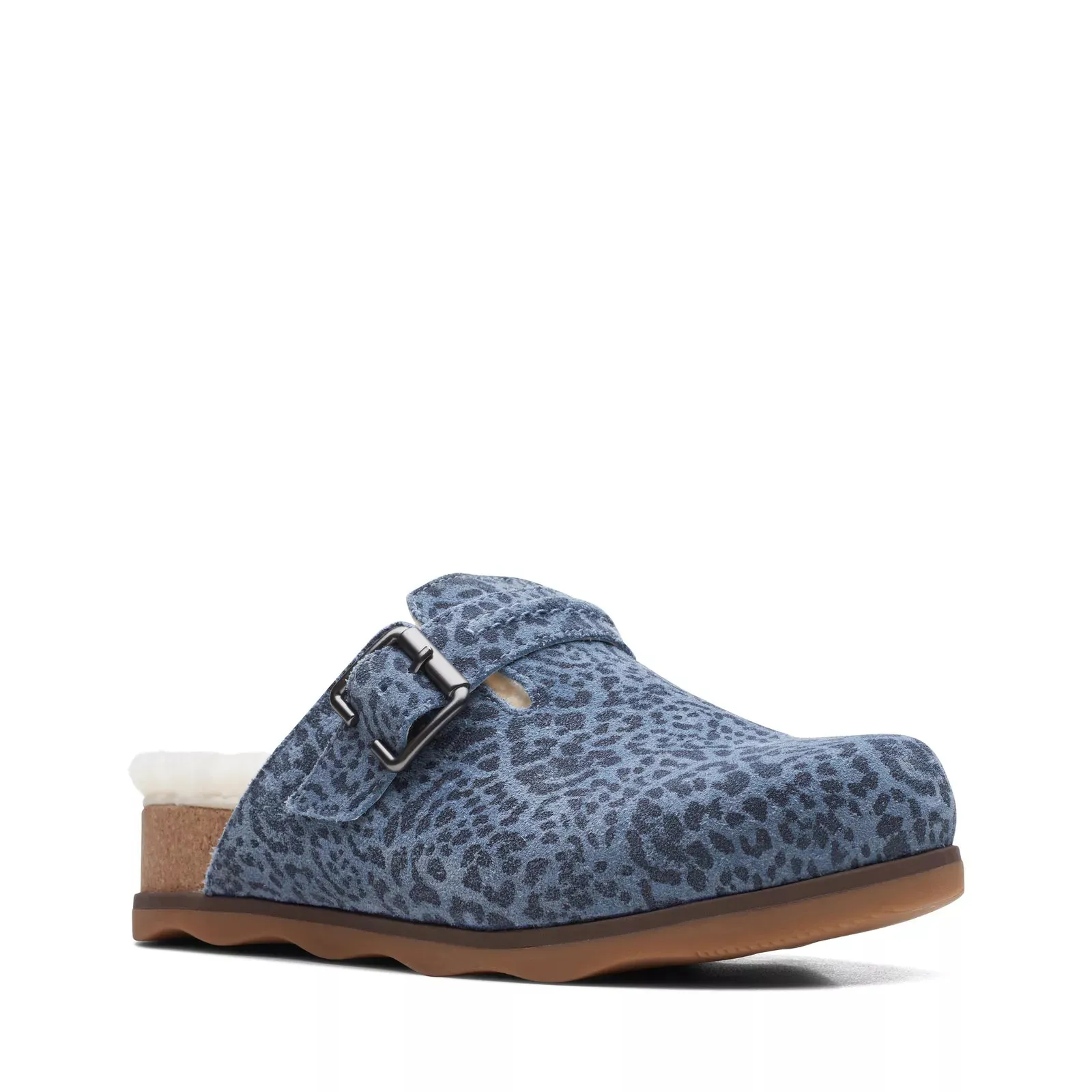 Clarks Women's Brynn Slide Blue Suede 26168490