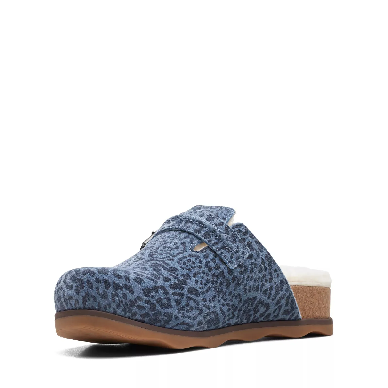 Clarks Women's Brynn Slide Blue Suede 26168490
