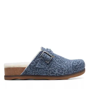 Clarks Women's Brynn Slide Blue Suede 26168490