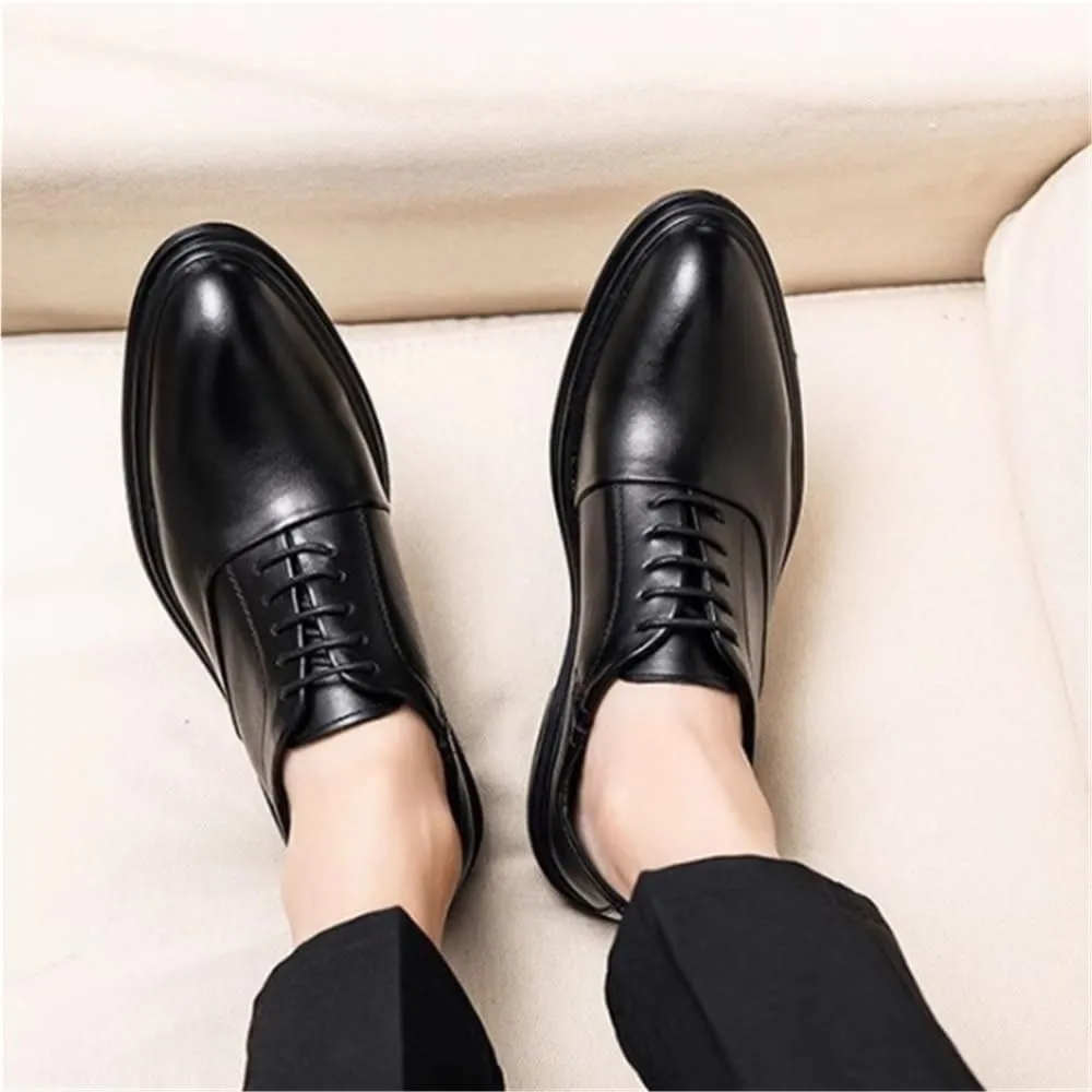Classic Lace Up Formal Cap Toe Shoes Comfortable Oxfords for Wedding Office Business