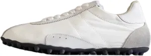 Classic Lace-up White Sneakers for Women Soft-Soled and Soft-surfaced Genuine Leather Flats Shoes Sporty Light Activities Casual Wear Office Work