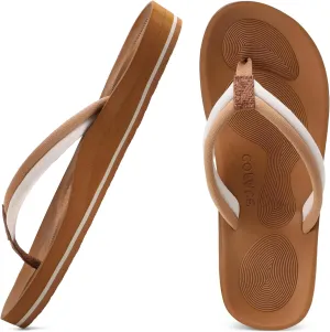 COFACE Flip Flops For Women with Arch Support Comfortable Woman Thong-Sandals Yoga Mat Lightweight Orthopedic Womens Flip-Flop