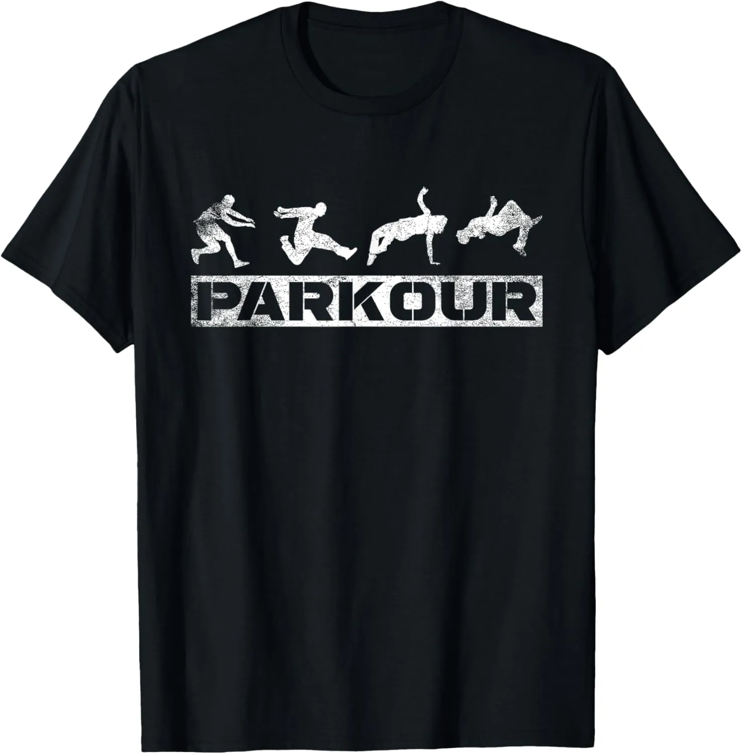 Cool Parkour Distressed Backflip Funny Free Running Parkour T-Shirt