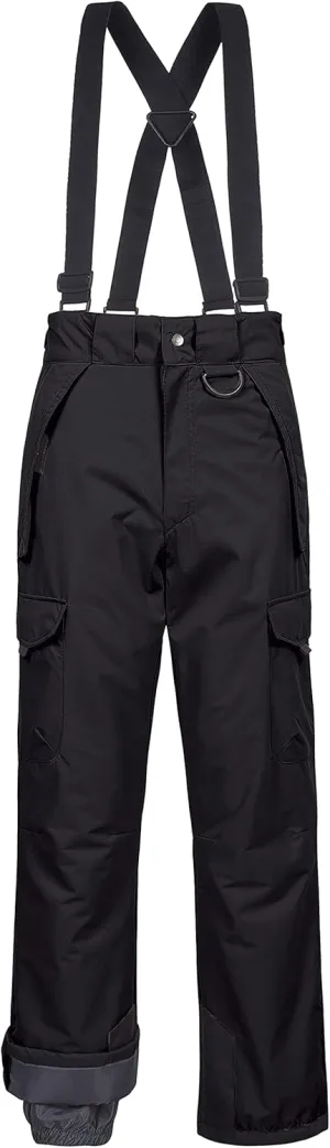 CREATMO US Men's Snow Pants Ski Bibs Waterproof Insulated Winter Snowboard Cargo