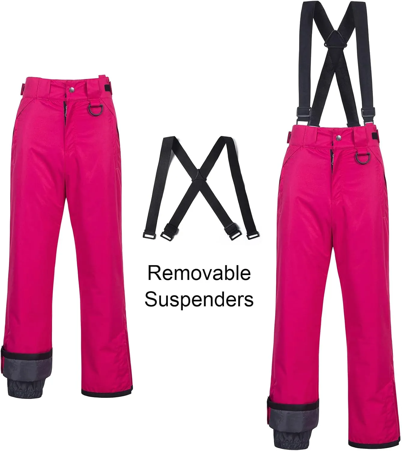 CREATMO US Women's Snow Pants Ski Bibs Waterproof Insulated Winter Snowboard