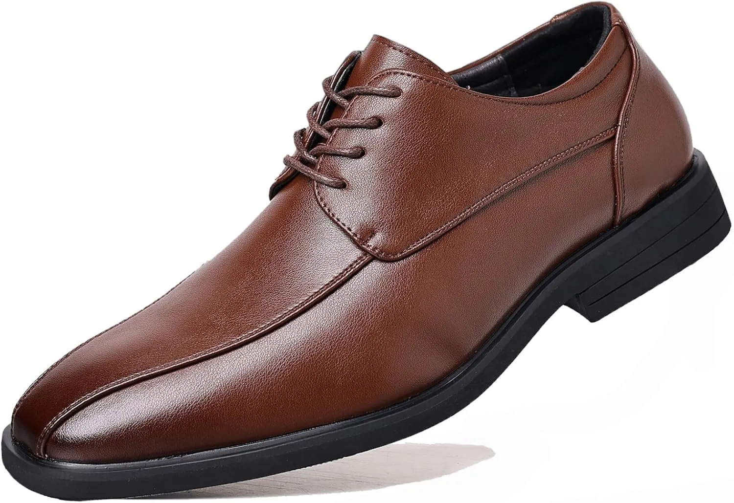 DADAWEN Men's Square Toe Business Dress Shoes Classic Lace Up Formal Oxford Shoes