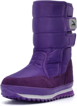 DADAWEN Women's Waterproof Frosty Snow Boot