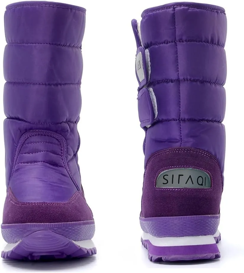 DADAWEN Women's Waterproof Frosty Snow Boot