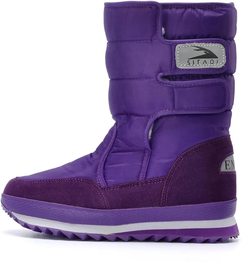 DADAWEN Women's Waterproof Frosty Snow Boot