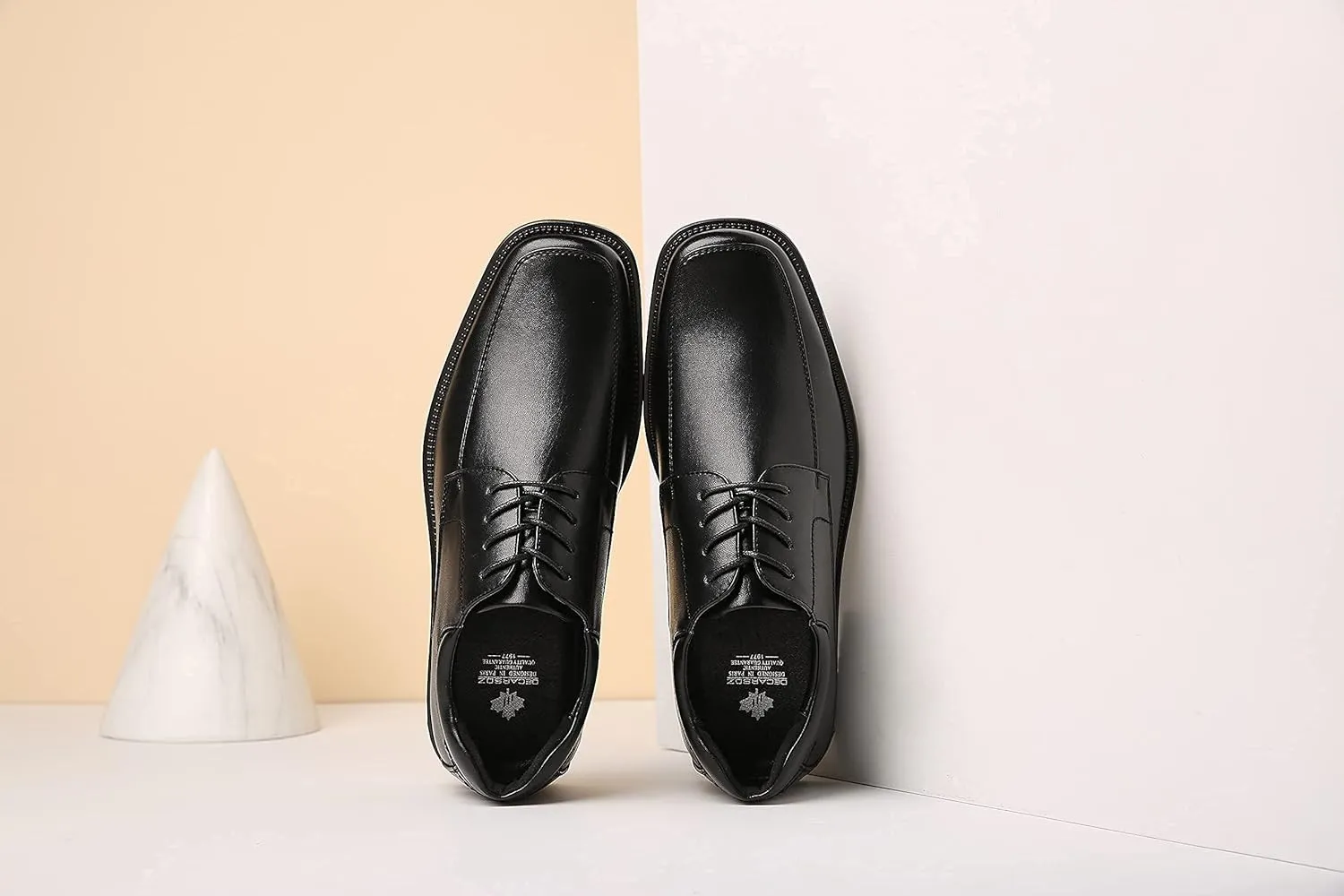 DECARSDZ Men's Classic Modern Formal Slip On Dress Shoes