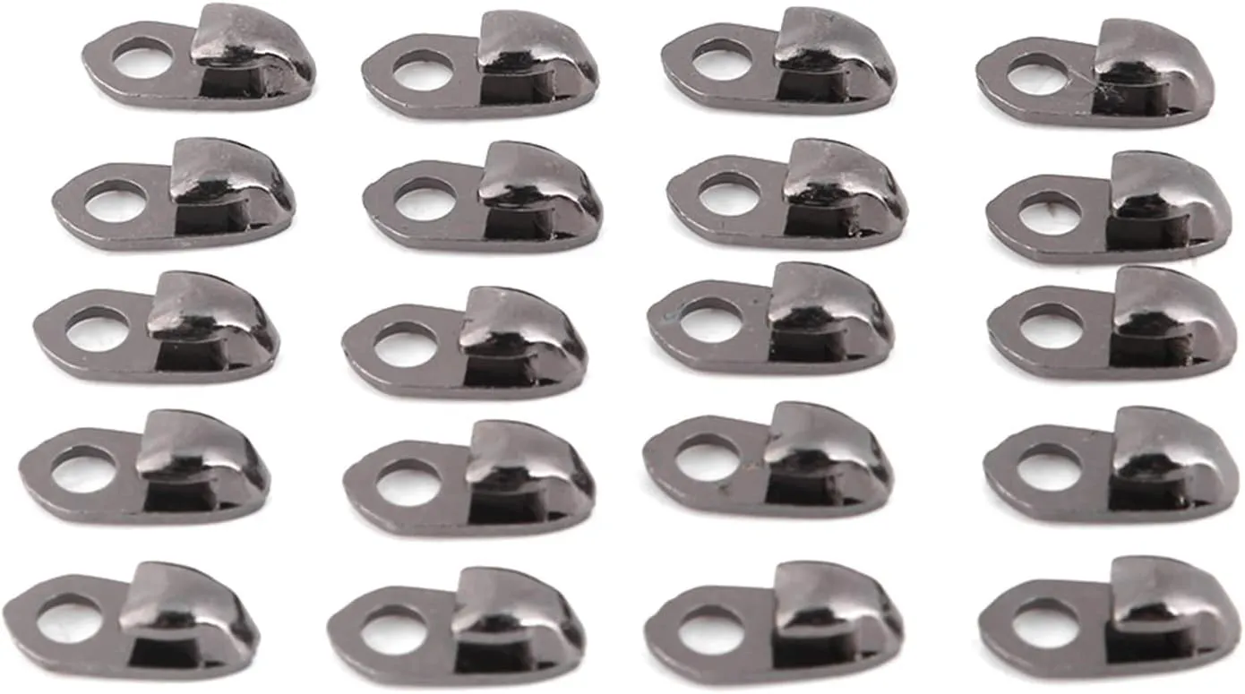Dioche Alloy Boot Lace Hooks for Climbing Boot Repair and DIY Crafts - 20pcs Set for Outdoor Shoe and Bag Strap Fittings