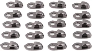 Dioche Alloy Boot Lace Hooks for Climbing Boot Repair and DIY Crafts - 20pcs Set for Outdoor Shoe and Bag Strap Fittings