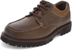 Dockers Mens Glacier Synthetic Leather Rugged Casual Oxford Shoe, Dark Brown, 9 M